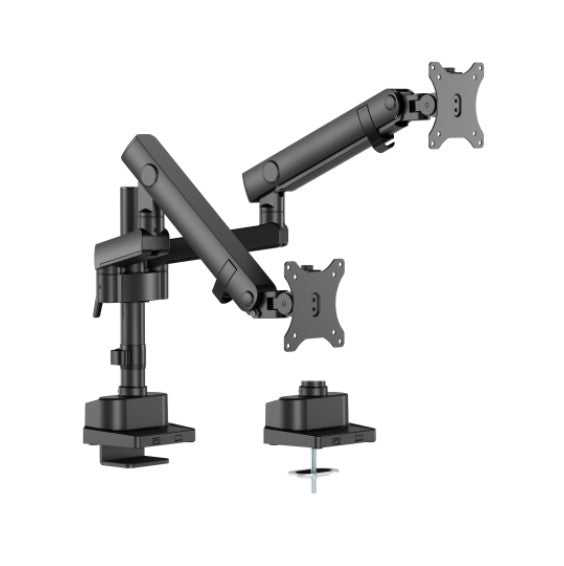 Brateck LDT84-C024P-B DUAL SCREEN POLE-MOUNTED HEAVY-DUTY MECHANICAL SPRING MONITOR ARM BLACK Brateck LDT84-C024P-B DUAL SCREEN POLE-MOUNTED HEAVY-DUTY MECHANICAL SPRING MONITOR ARM BLACK